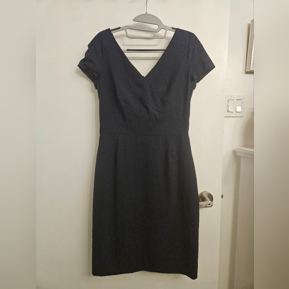 Dusky Dark Blue Wool BR Dress